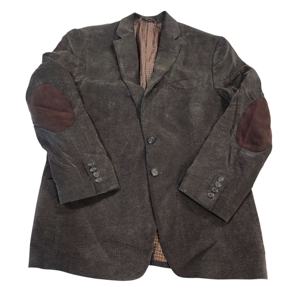 CHAPS Corduroy Blazer Men's 40R‎ Brown Elbow Patch Sport Coat Jacket Classic